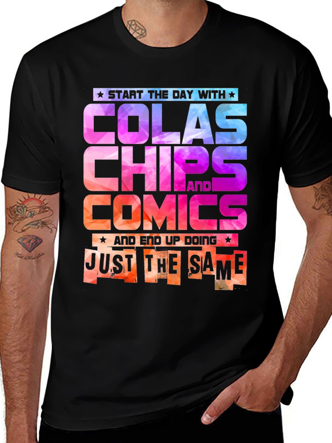 Colas Chips & Comics Graphic T-Shirt