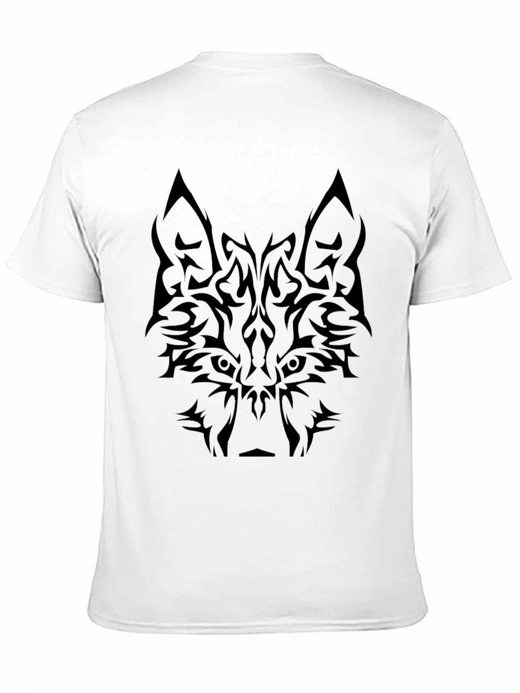 Tribal Wolf Graphic Tee - Black T-Shirt