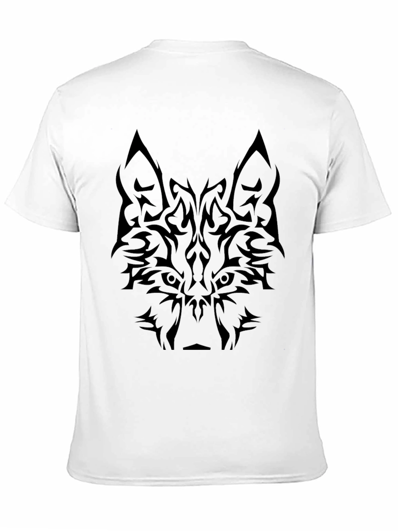 Tribal Wolf Graphic Tee - Black T-Shirt