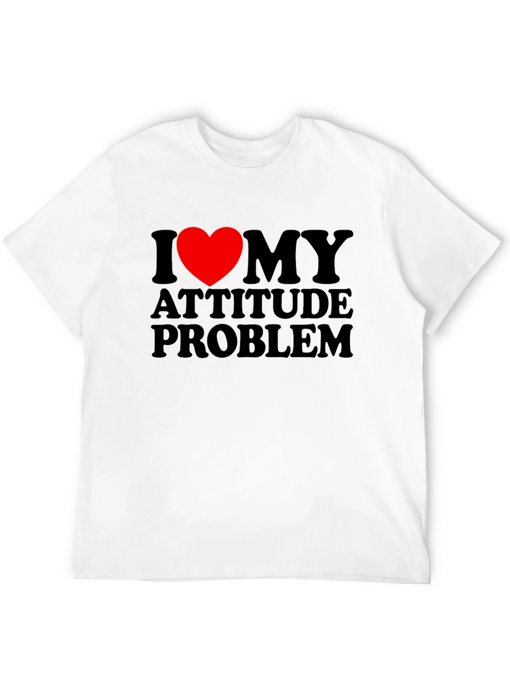 I Heart My Attitude Problem Novelty Graphic Tee
