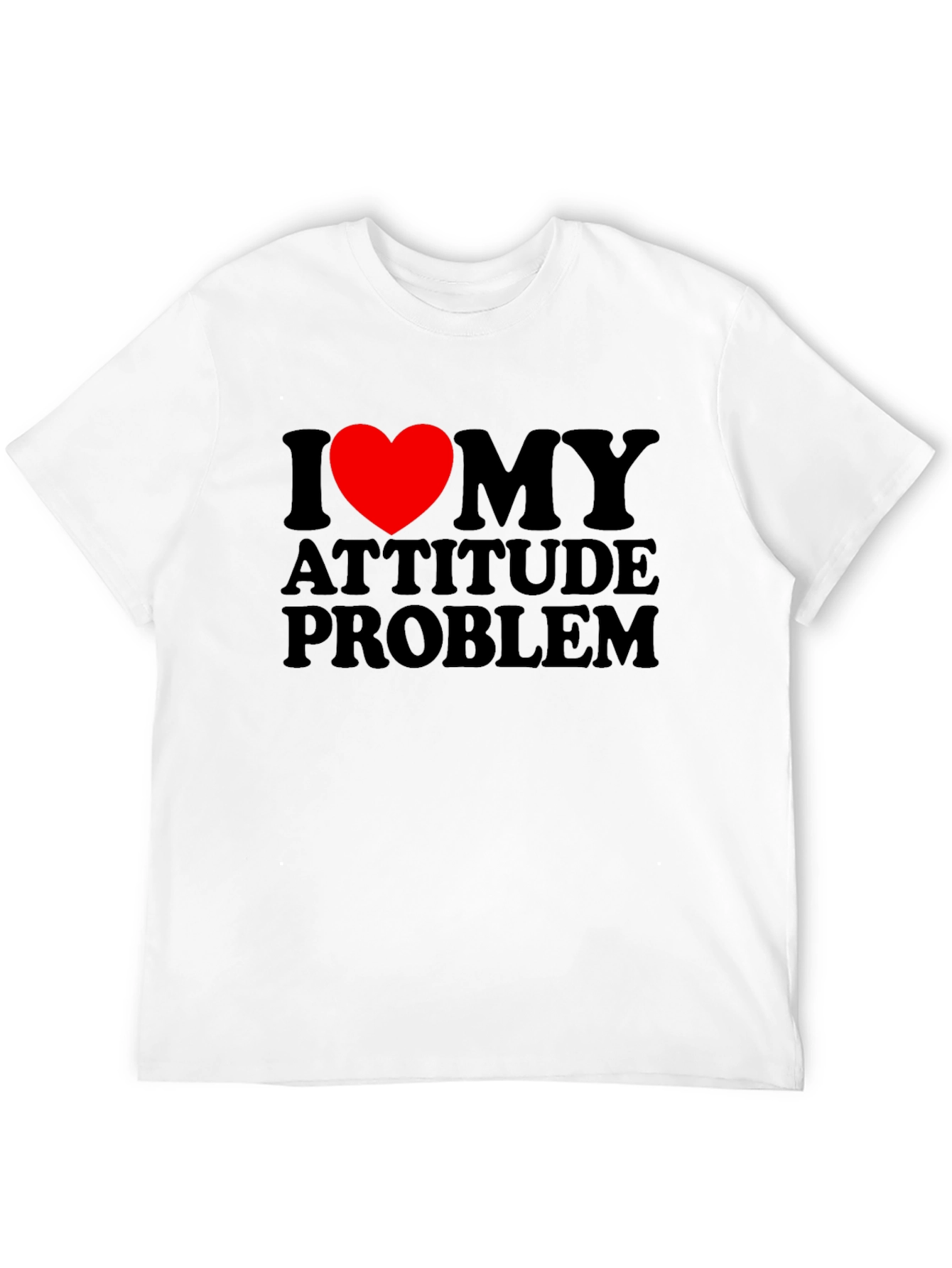 I Heart My Attitude Problem Novelty Graphic Tee