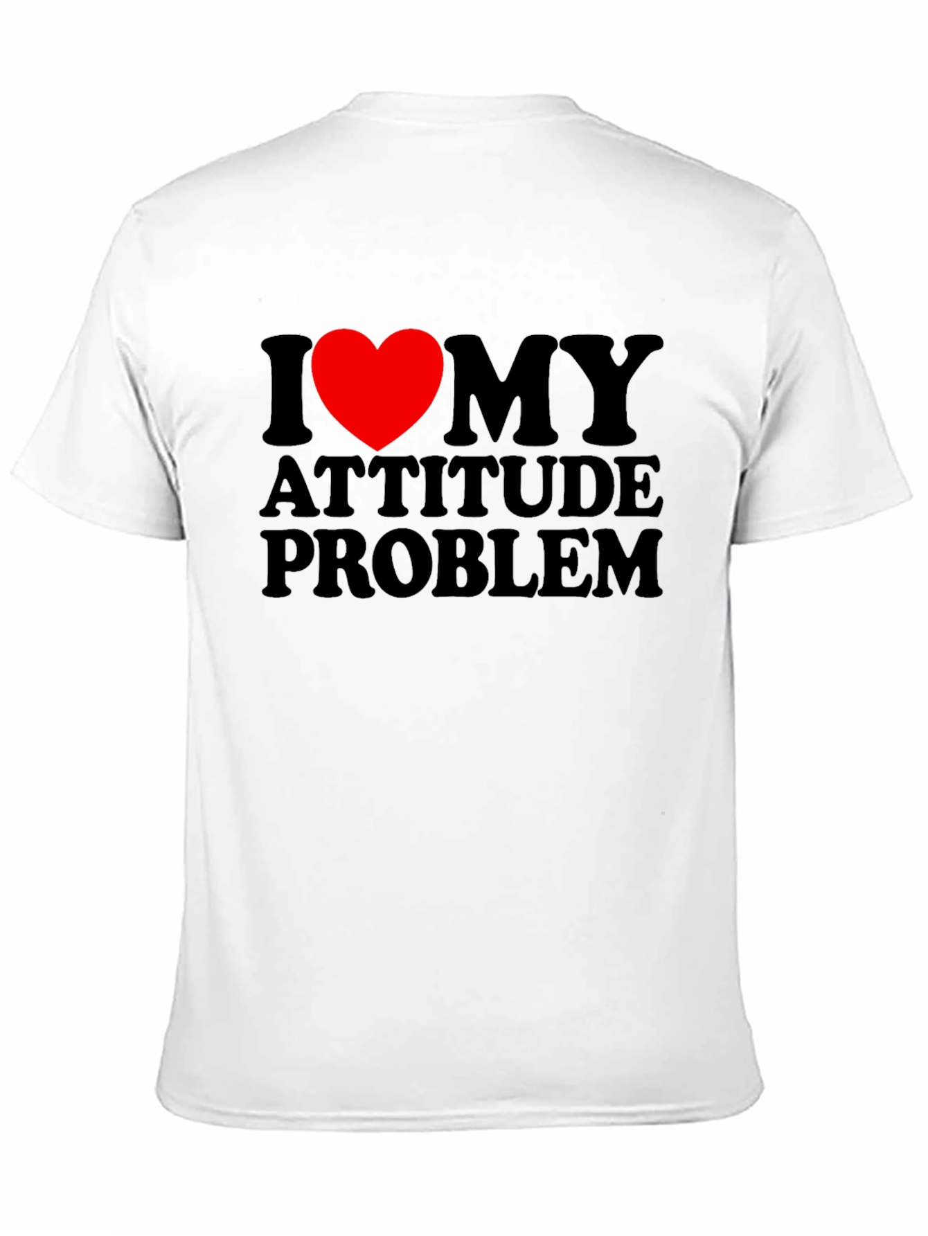 I Heart My Attitude Problem Novelty Graphic Tee