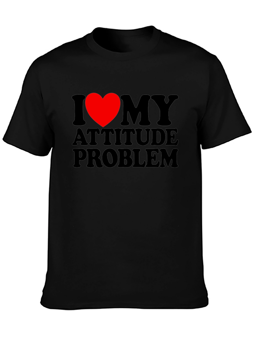 I Heart My Attitude Problem Novelty Graphic Tee