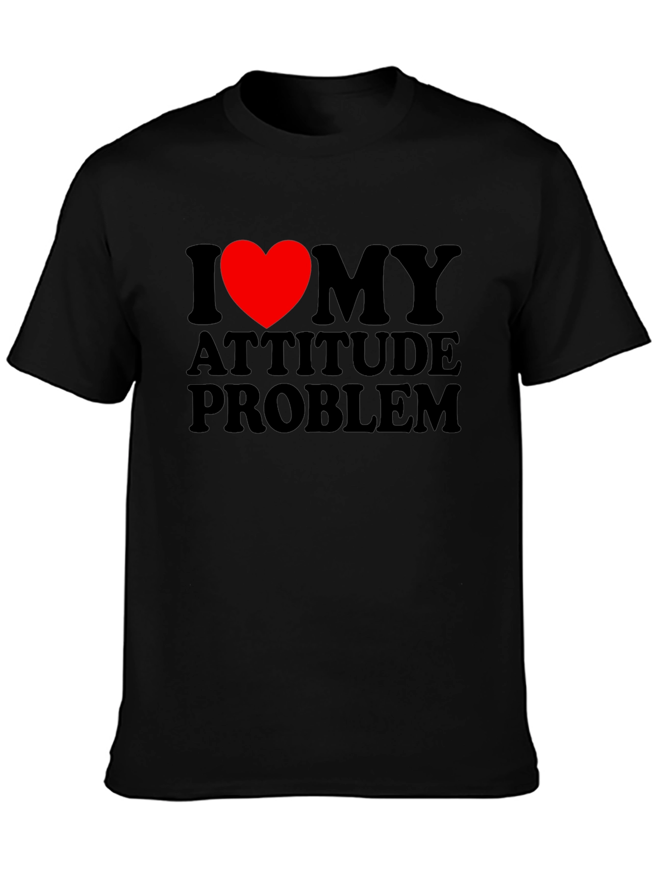 I Heart My Attitude Problem Novelty Graphic Tee