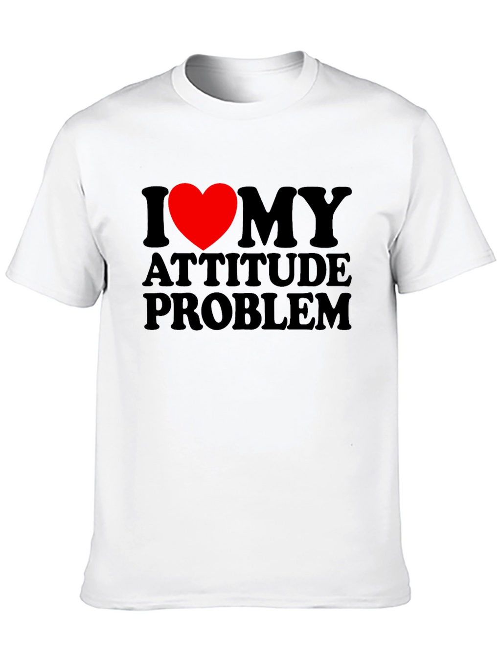 I Heart My Attitude Problem Novelty Graphic Tee