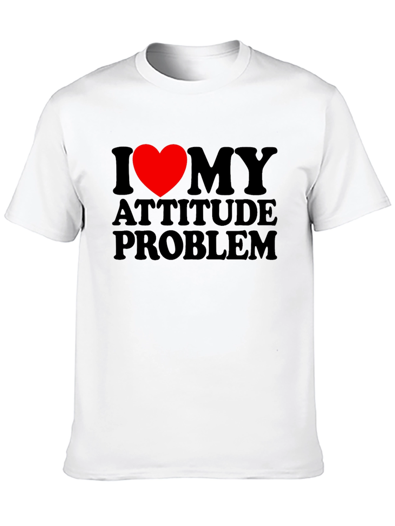 I Heart My Attitude Problem Novelty Graphic Tee