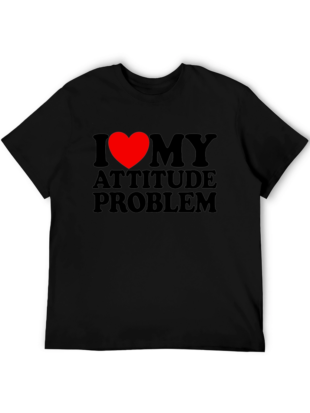 I Heart My Attitude Problem Novelty Graphic Tee