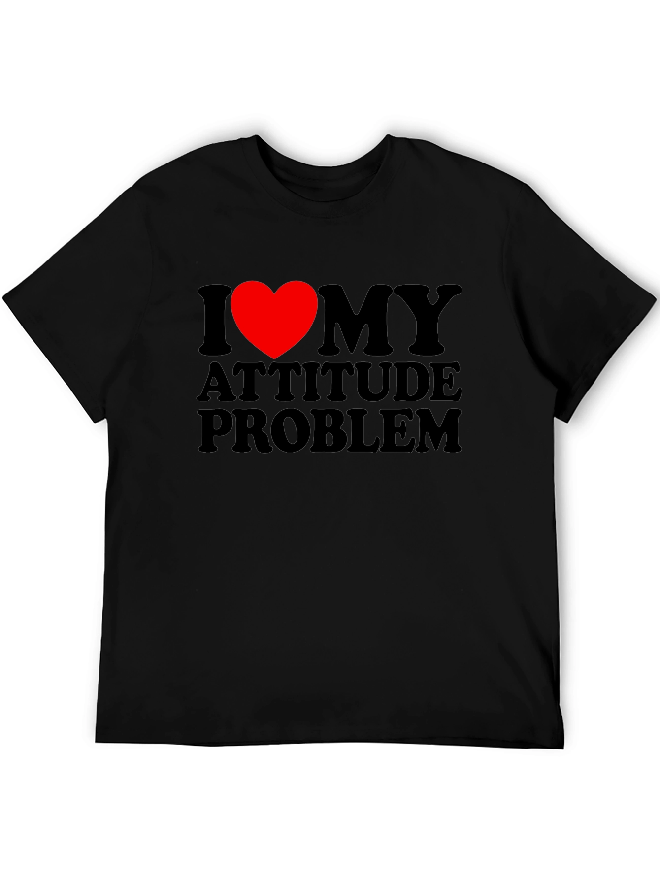 I Heart My Attitude Problem Novelty Graphic Tee