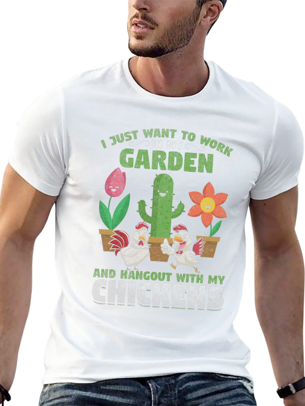 Work in My Garden Chicken T-Shirt