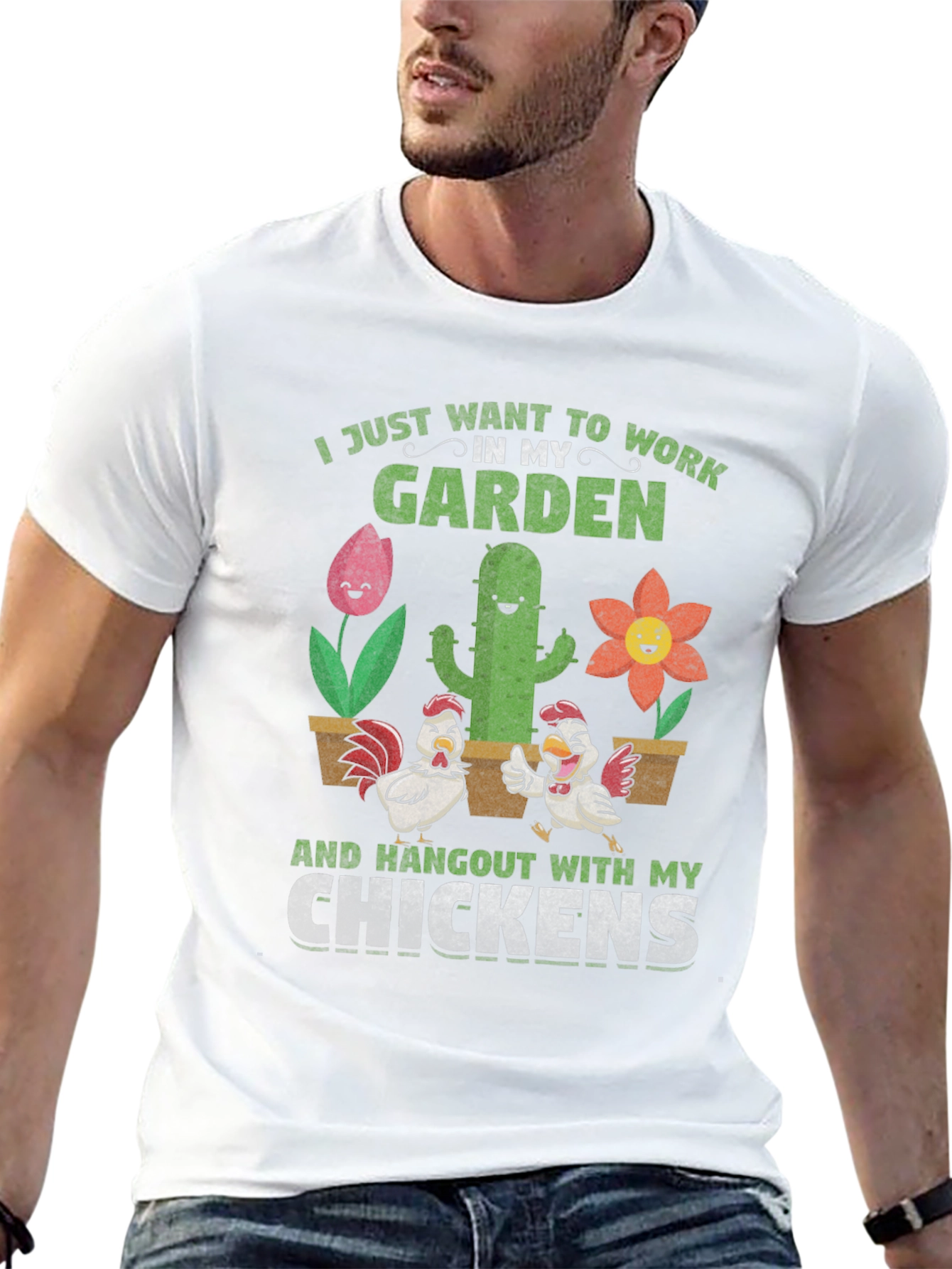 Work in My Garden Chicken T-Shirt