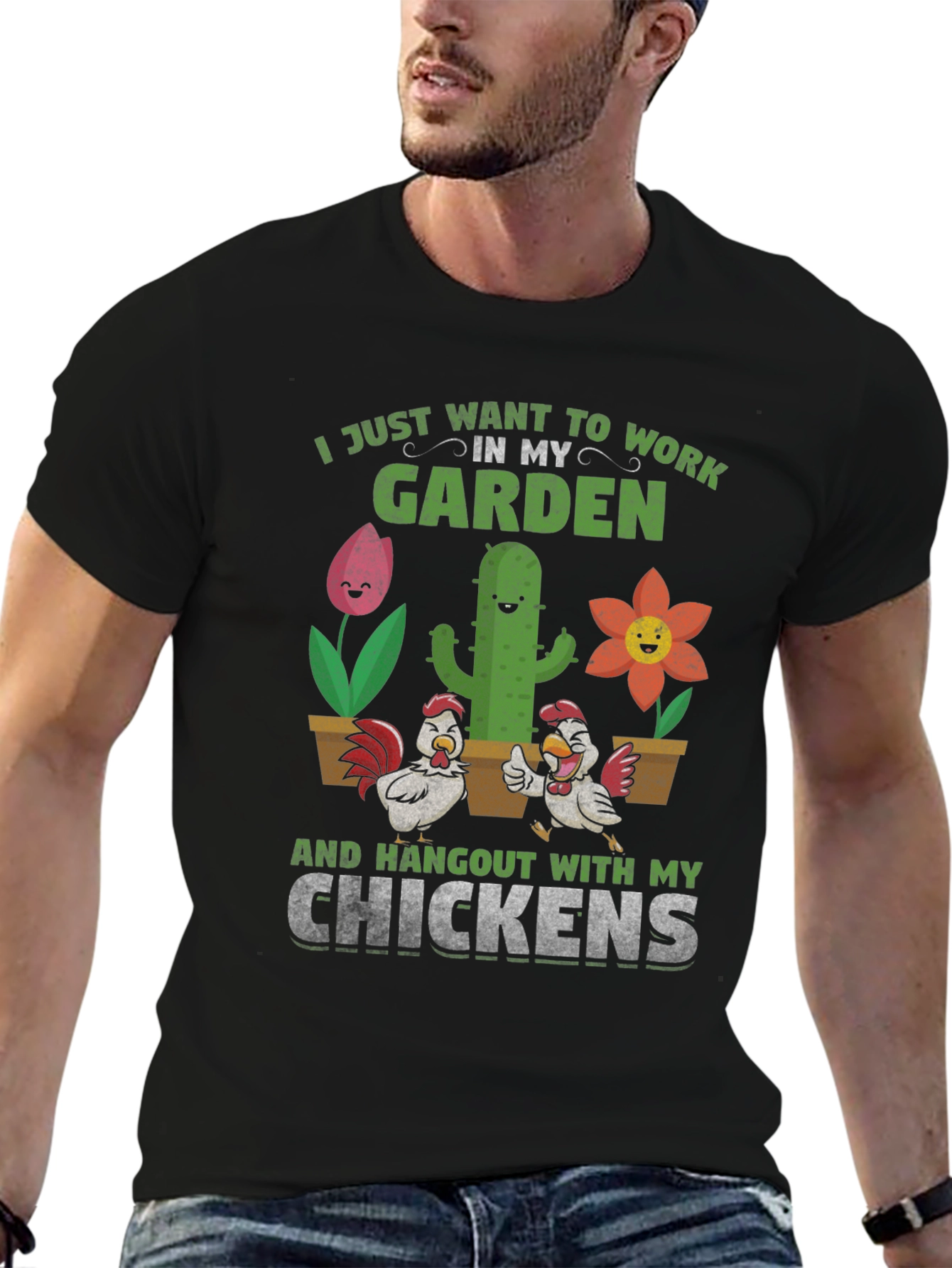 Work in My Garden Chicken T-Shirt