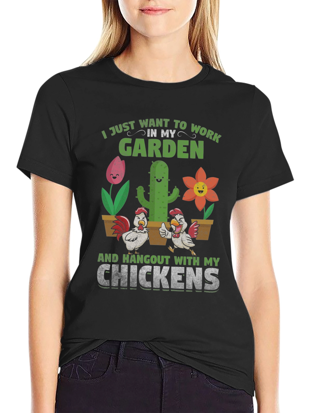 Work in My Garden Chicken T-Shirt