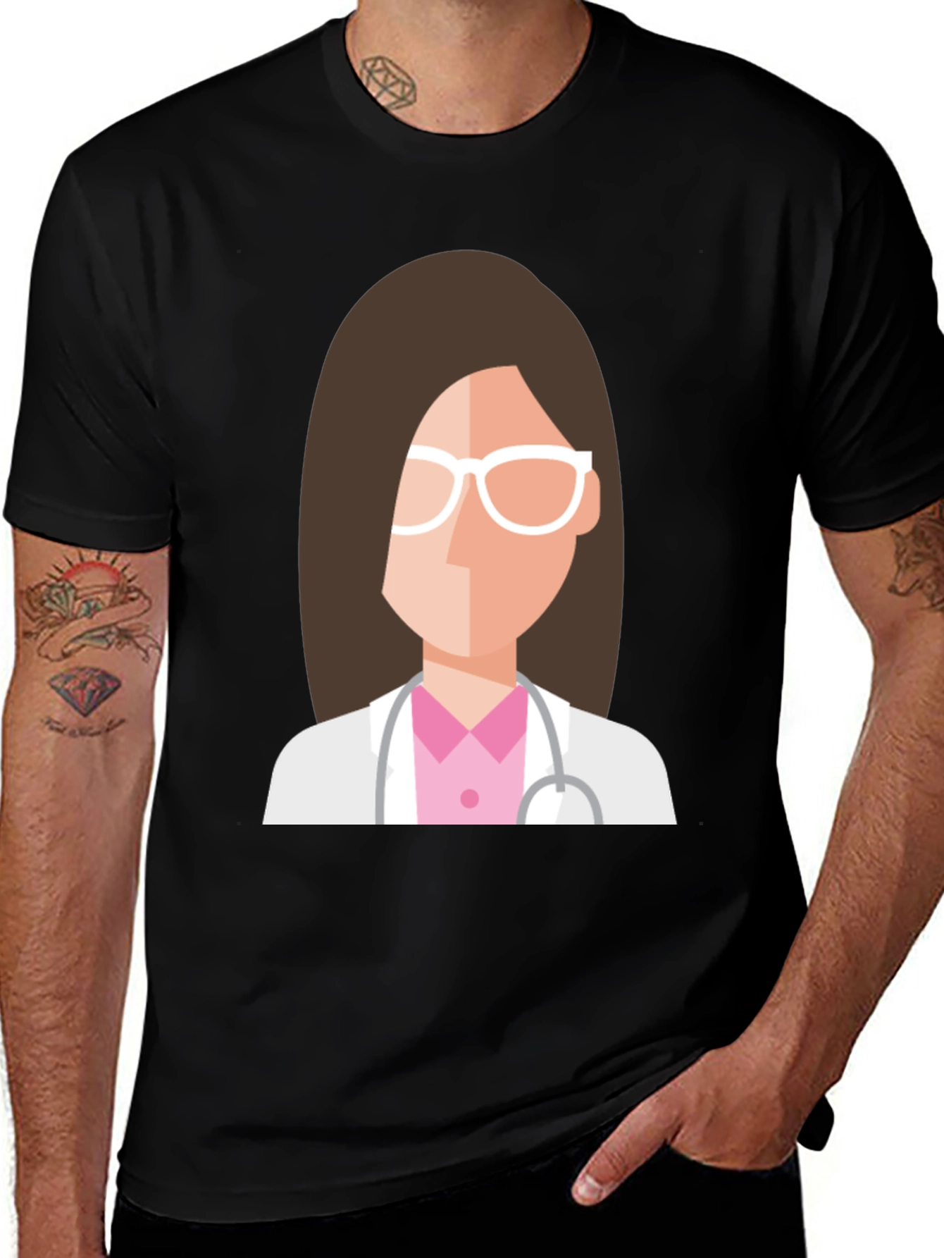 Doctor Graphic Tee - Unisex Black T-Shirt