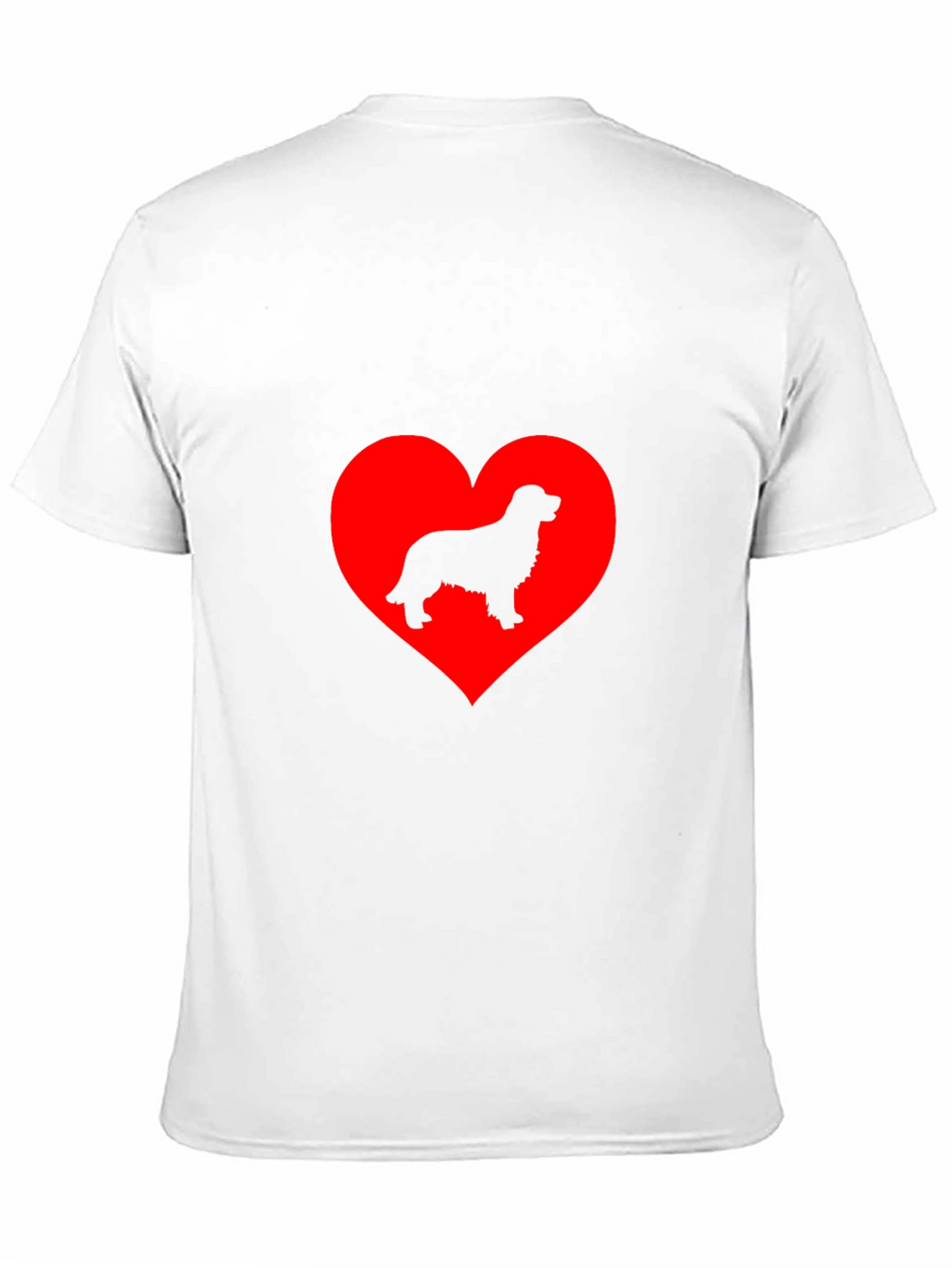 Dog Lover T-Shirt: Heart Silhouette Design