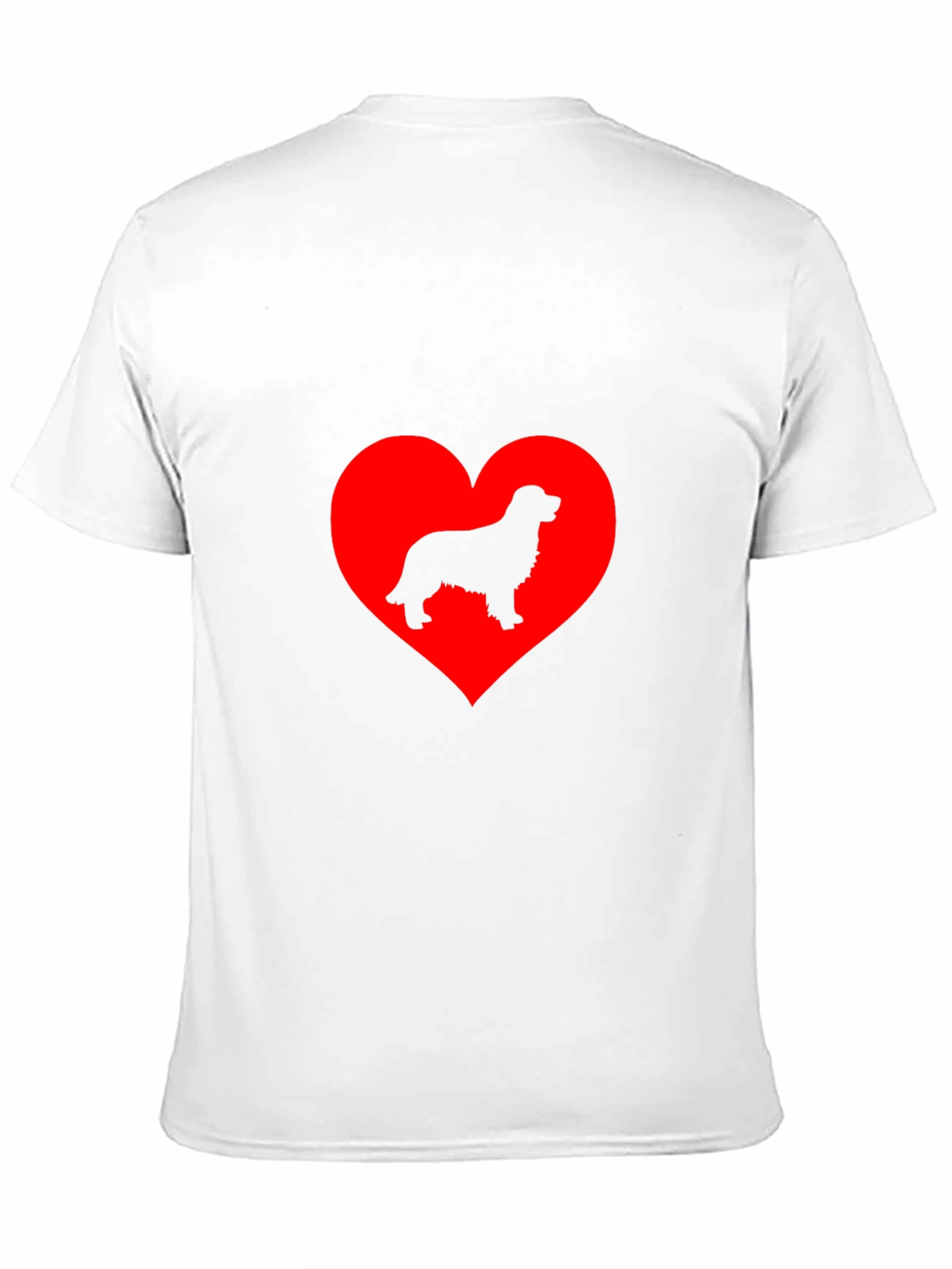 Dog Lover T-Shirt: Heart Silhouette Design