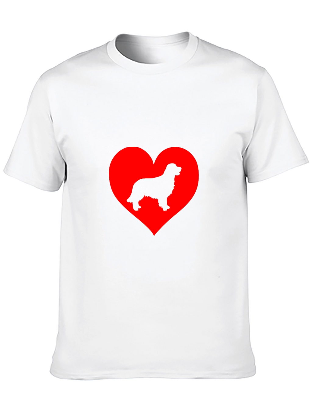 Dog Lover T-Shirt: Heart Silhouette Design