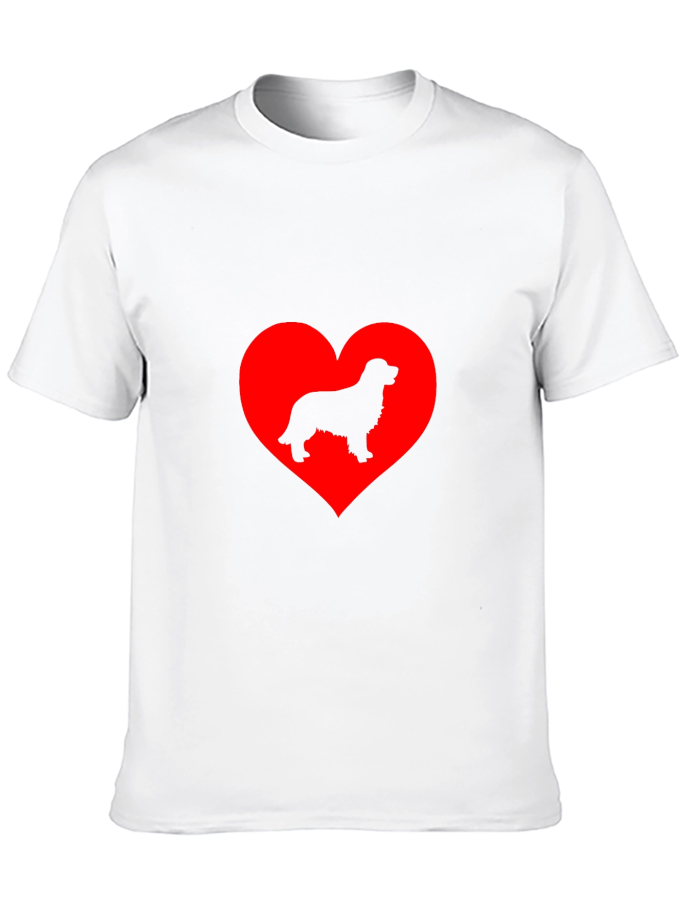 Dog Lover T-Shirt: Heart Silhouette Design
