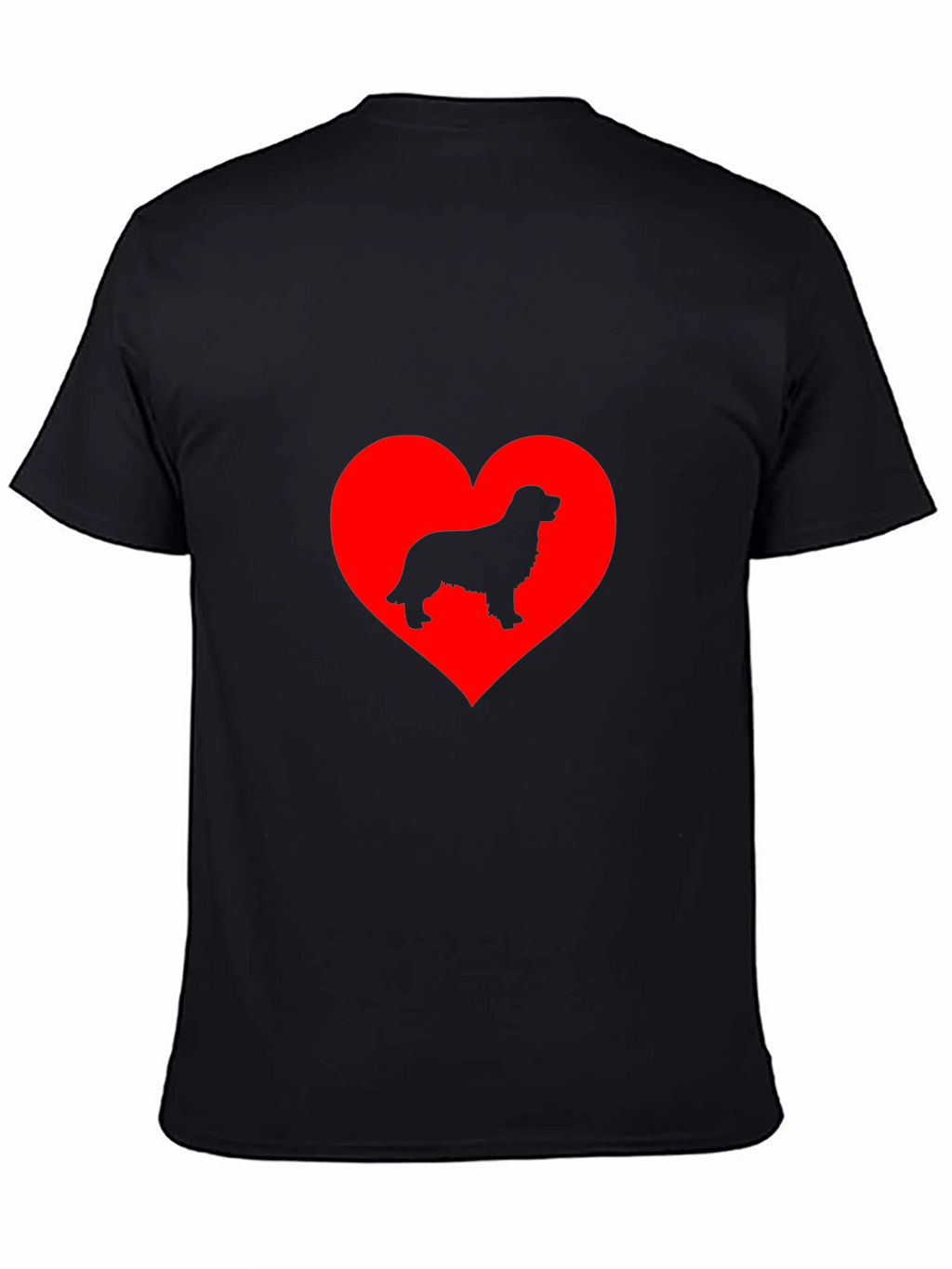 Dog Lover T-Shirt: Heart Silhouette Design