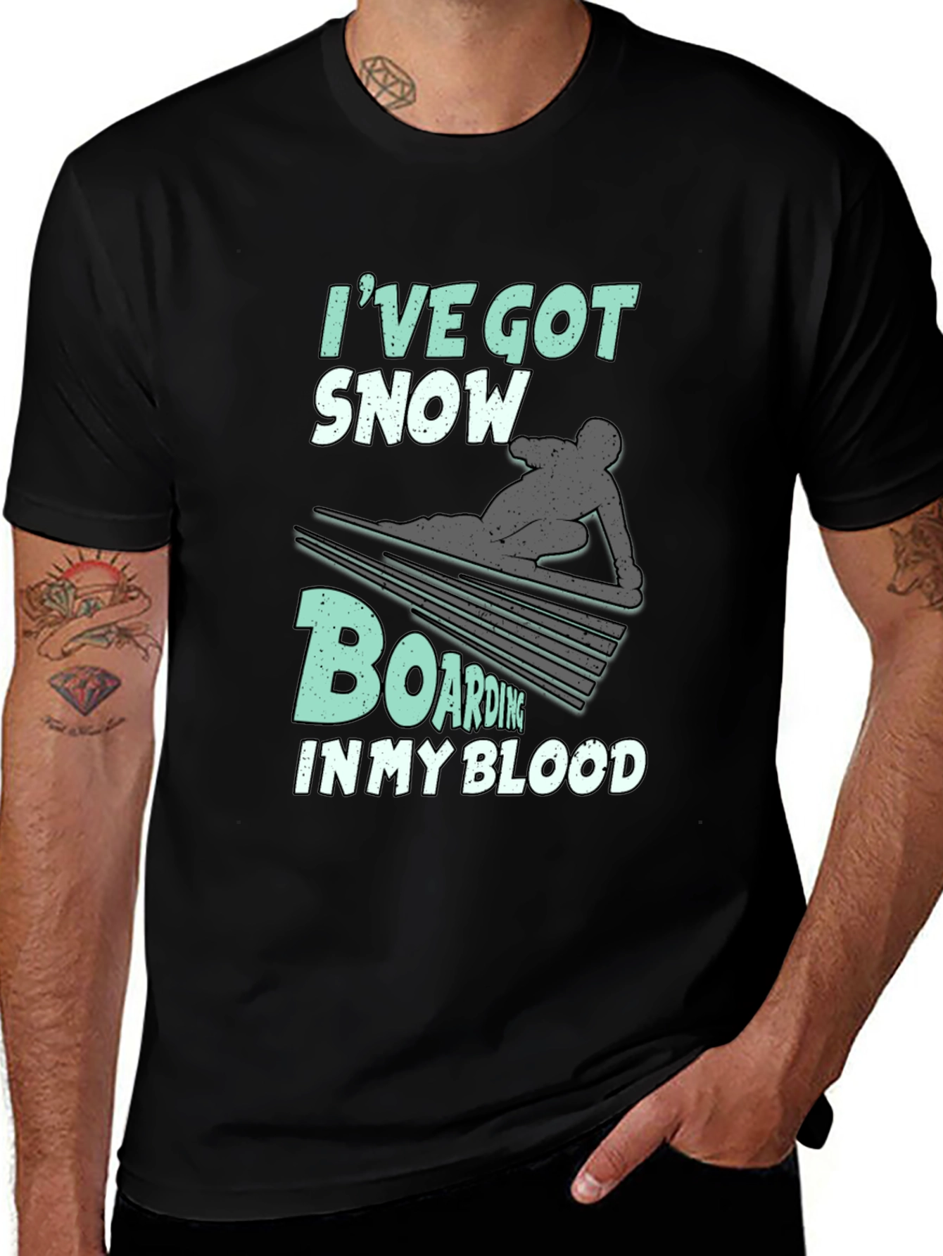 Snowboarding T-Shirt - In My Blood Graphic Tee