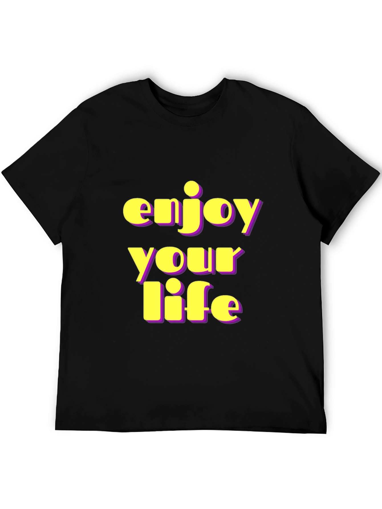 Enjoy Your Life Black Graphic Tee