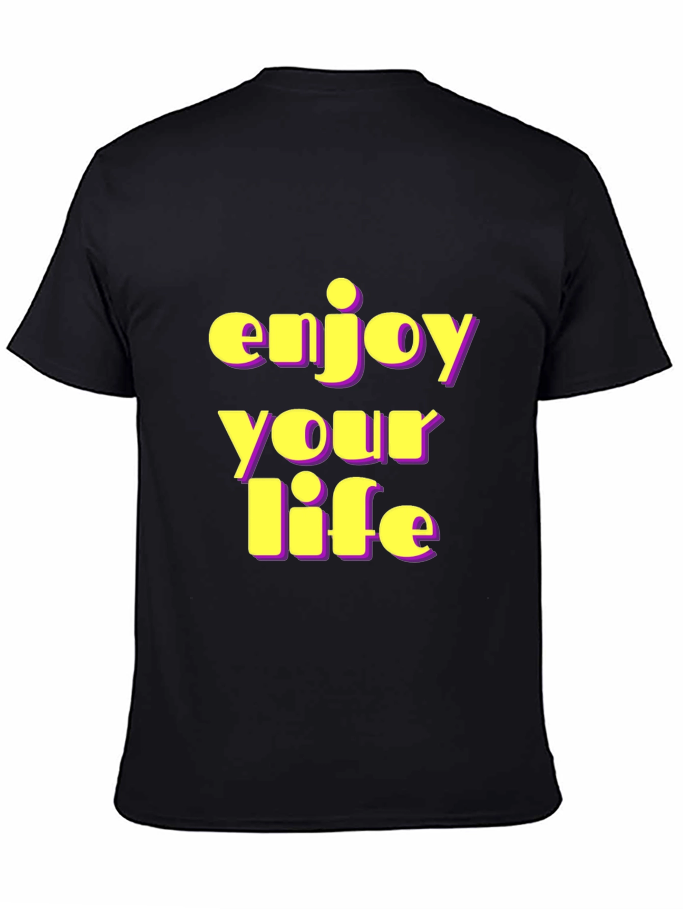 Enjoy Your Life Black Graphic Tee