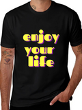 Enjoy Your Life Black Graphic Tee