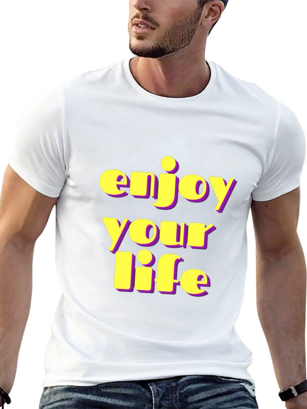Enjoy Your Life Black Graphic Tee