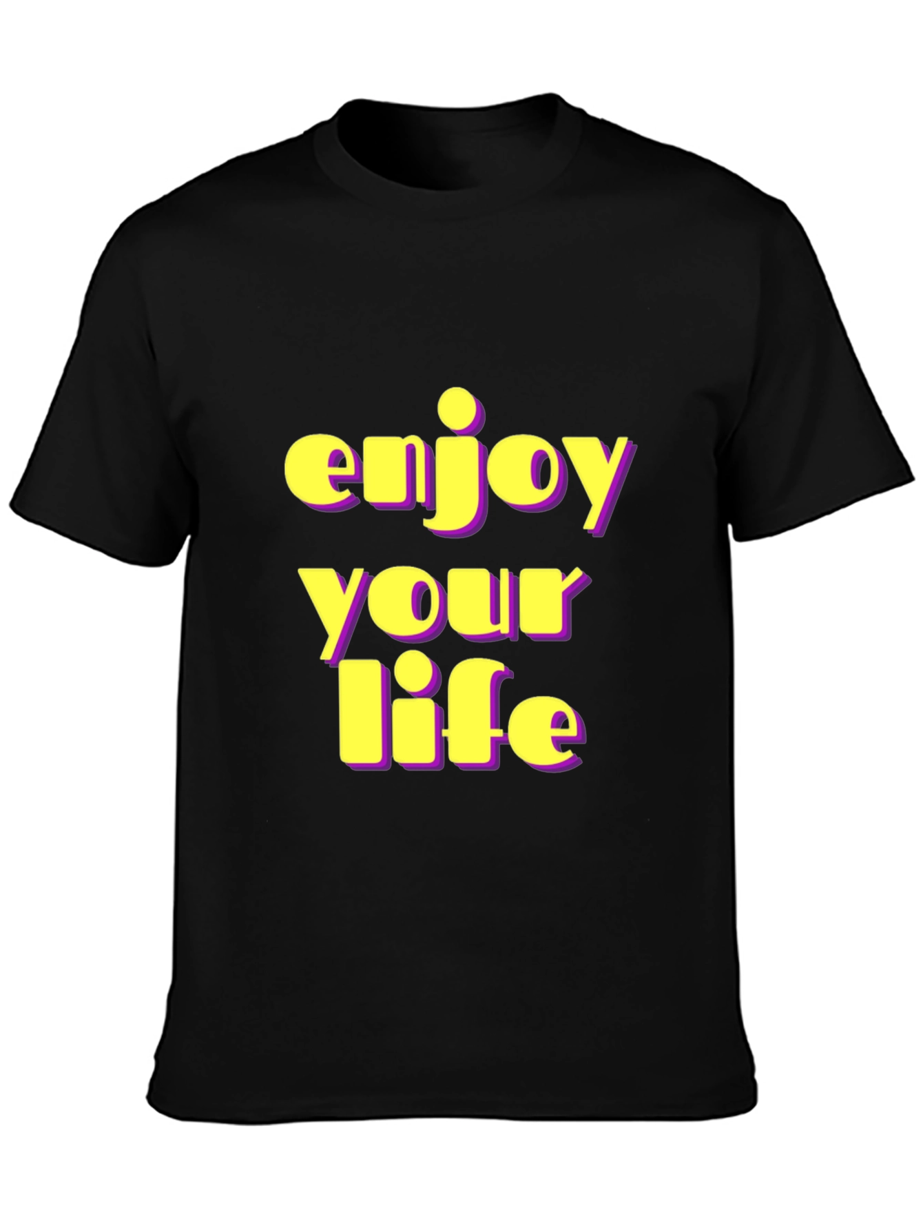 Enjoy Your Life Black Graphic Tee