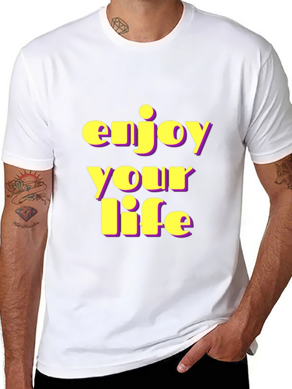 Enjoy Your Life Black Graphic Tee