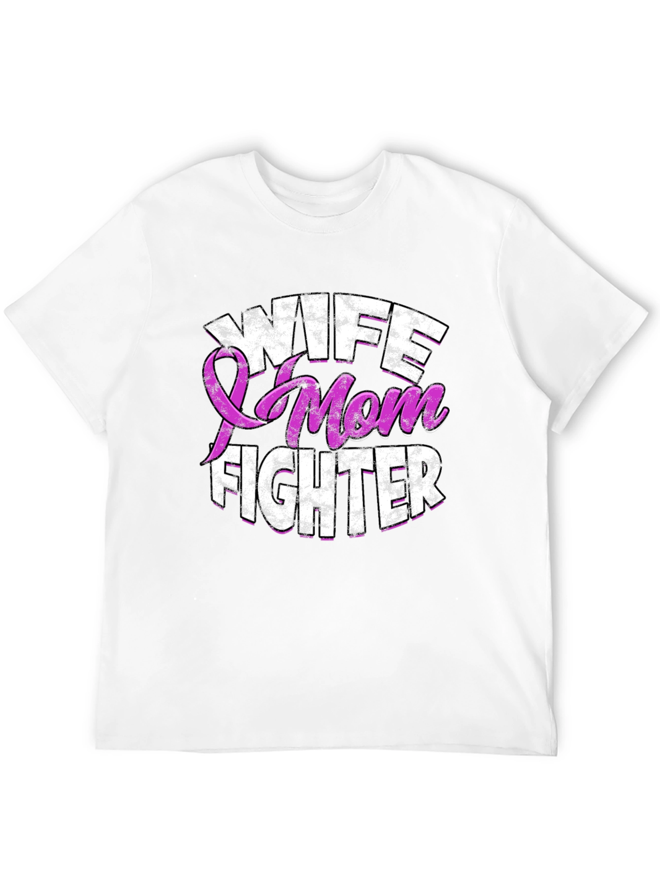 Wife Mom Fighter T-Shirt Breast Cancer Awareness