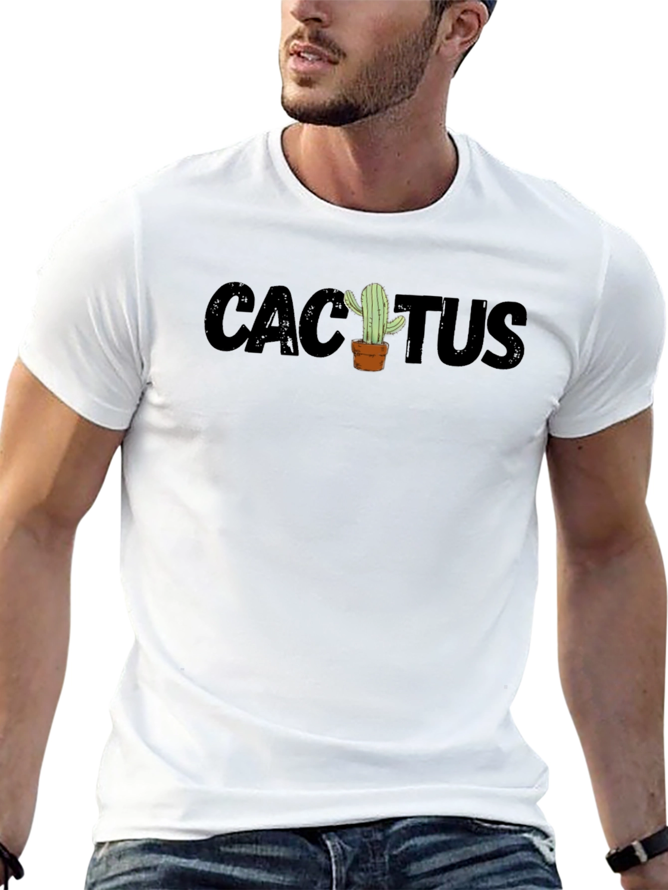 Cactus Graphic Tee - Trendy Casual Wear