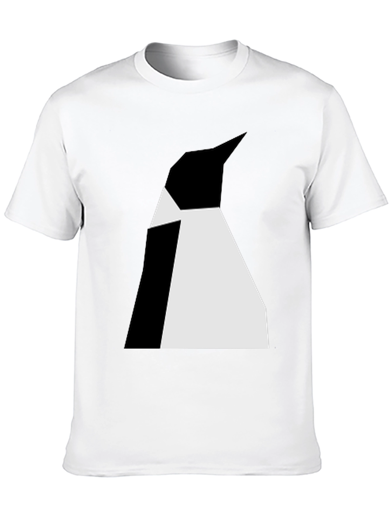 Abstract Penguin Graphic Tee - Black Unisex T-Shirt