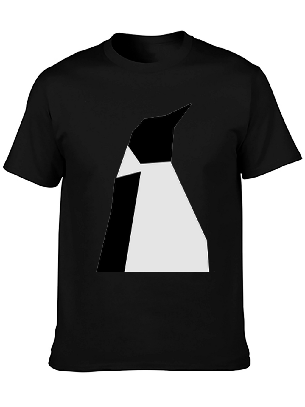 Abstract Penguin Graphic Tee - Black Unisex T-Shirt