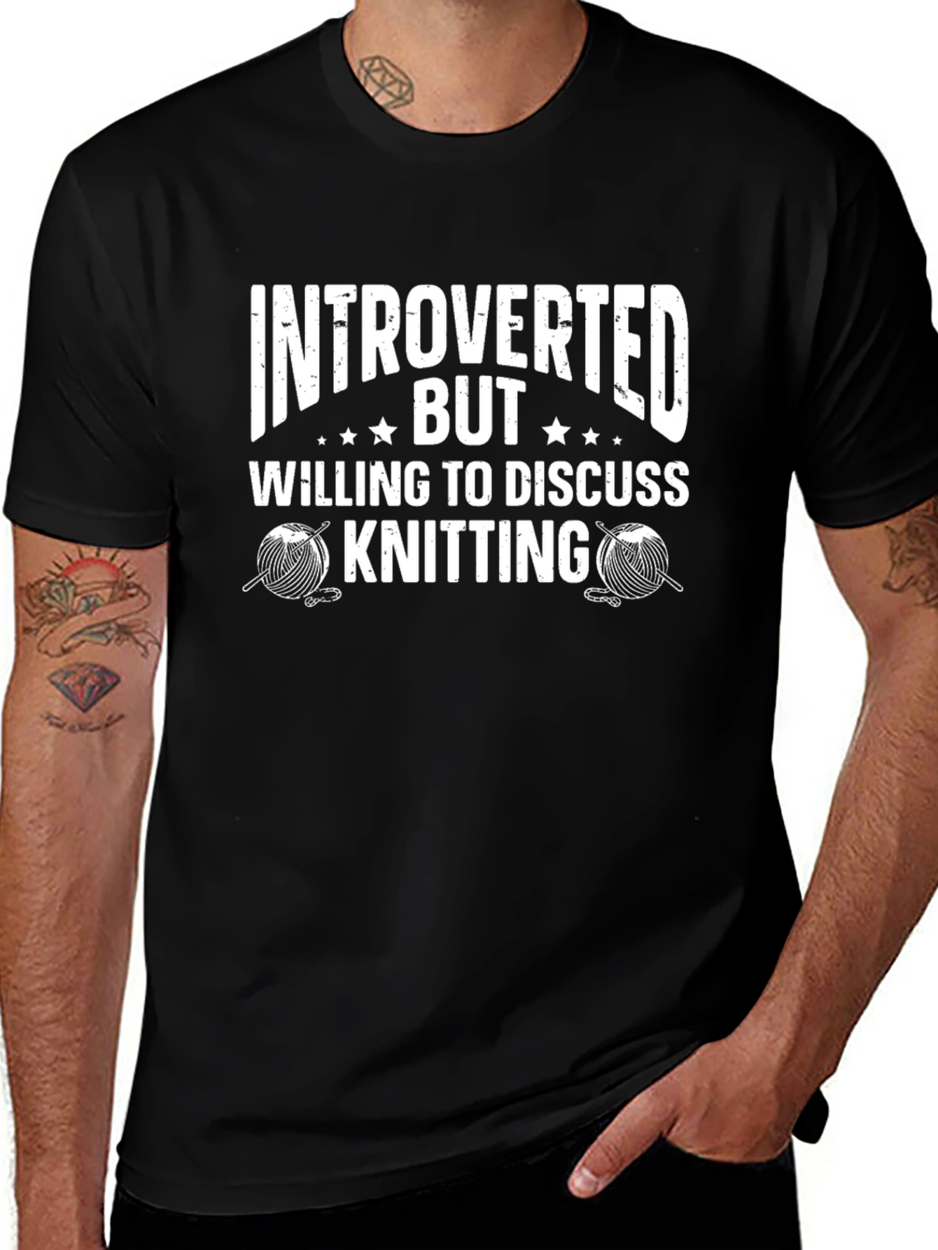 Introverted Knitting Enthusiast Tee - Perfect Hobby Apparel