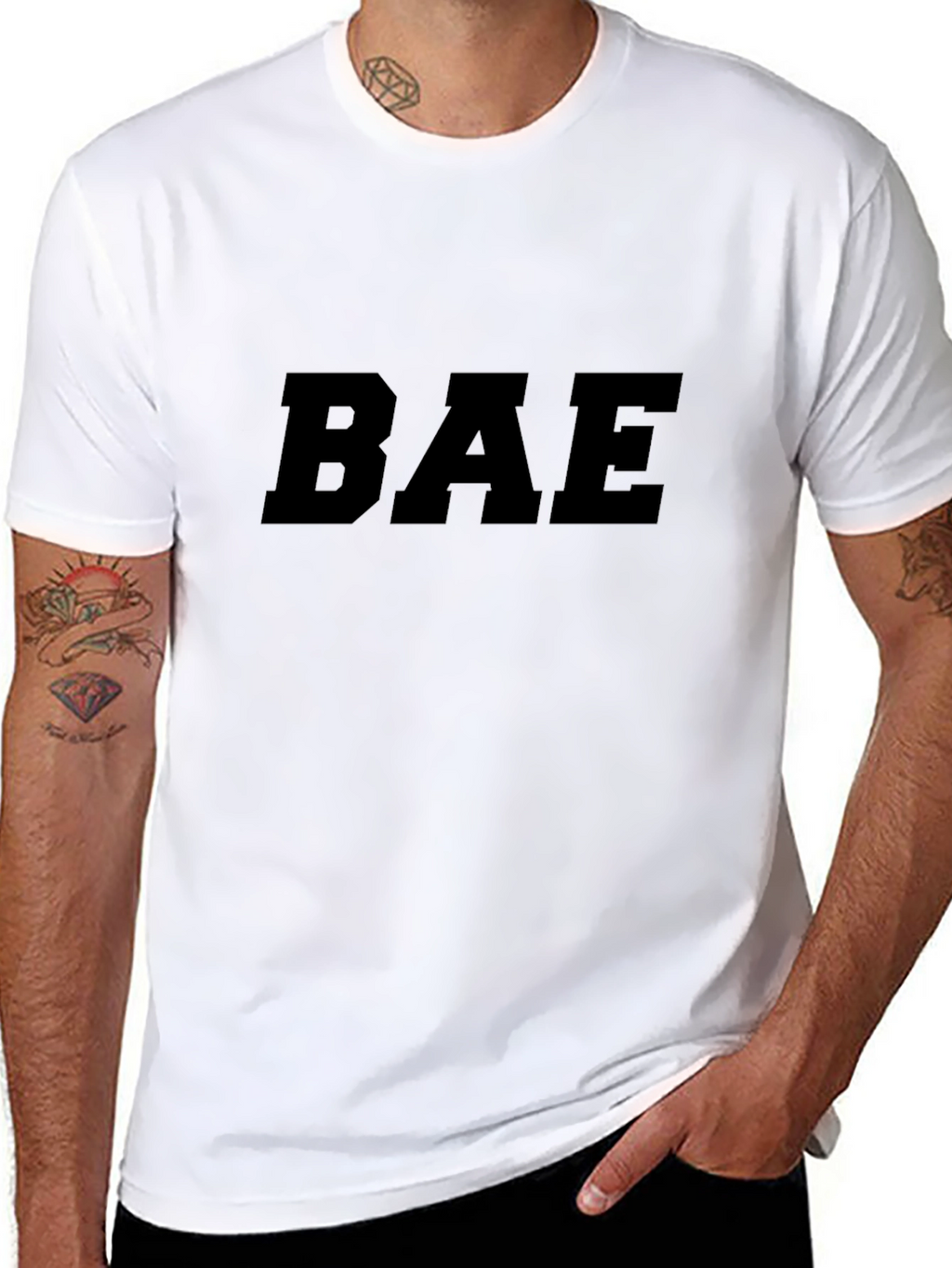 BAE Black Graphic Tee - Unisex Casual Top