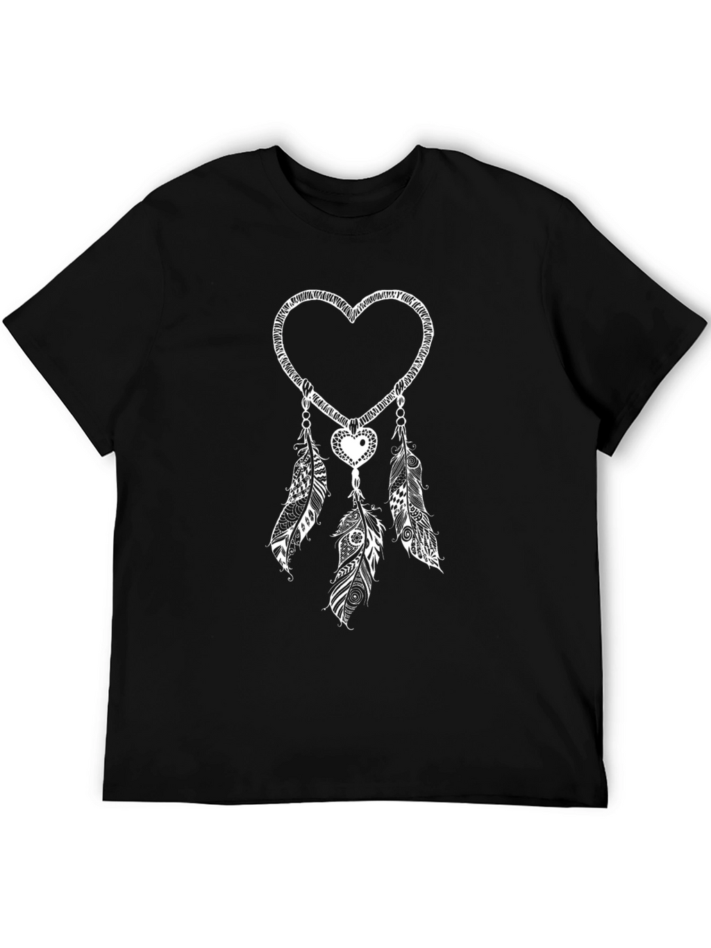 Heart Dreamcatcher Graphic Tee - Black