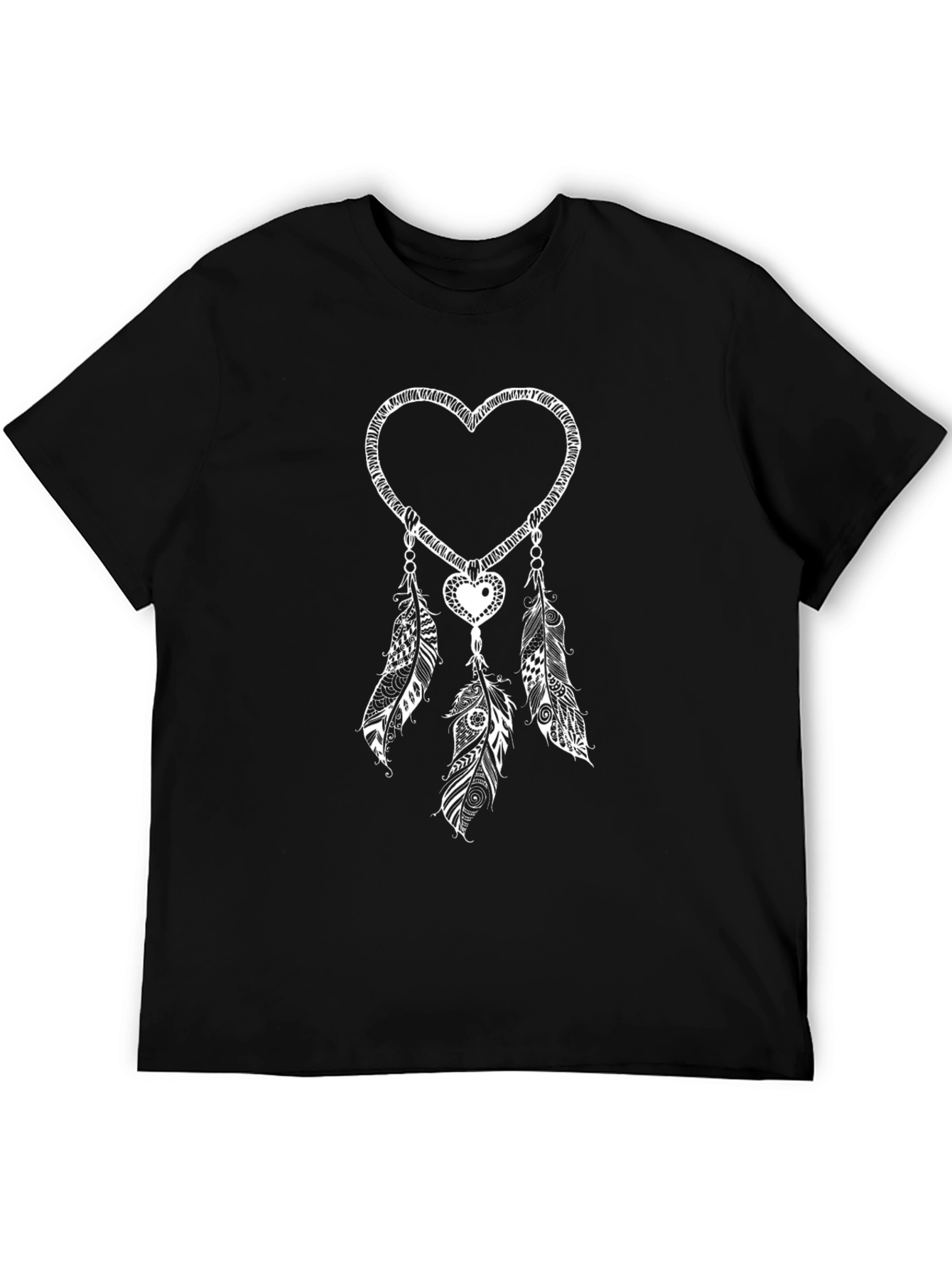 Heart Dreamcatcher Graphic Tee - Black
