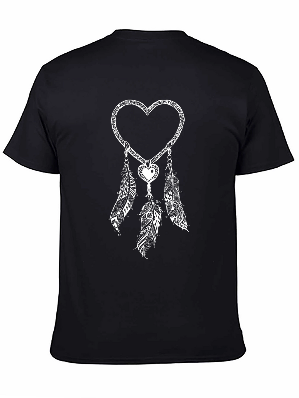 Heart Dreamcatcher Graphic Tee - Black
