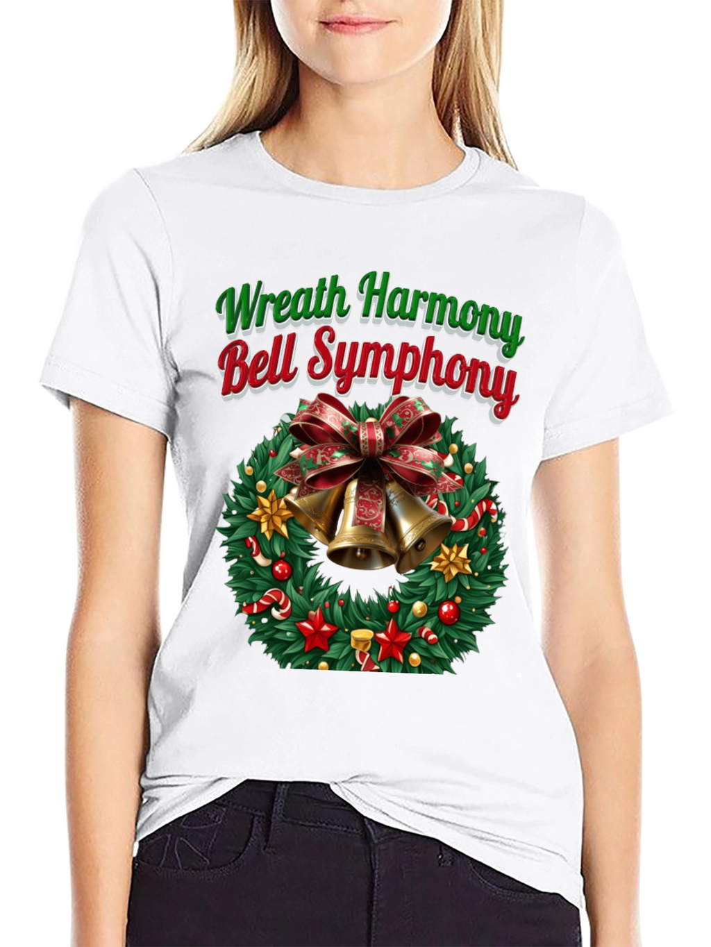 Festive Wreath Harmony Bell Symphony T-Shirt