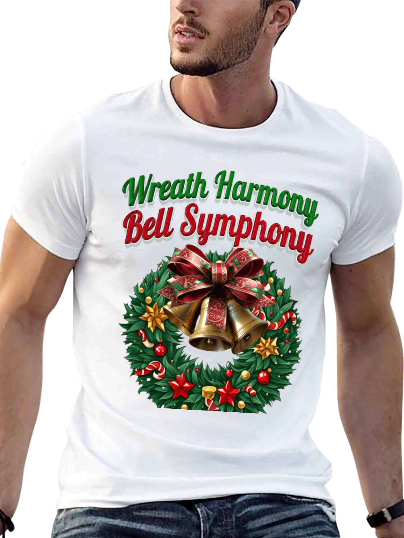 Festive Wreath Harmony Bell Symphony T-Shirt
