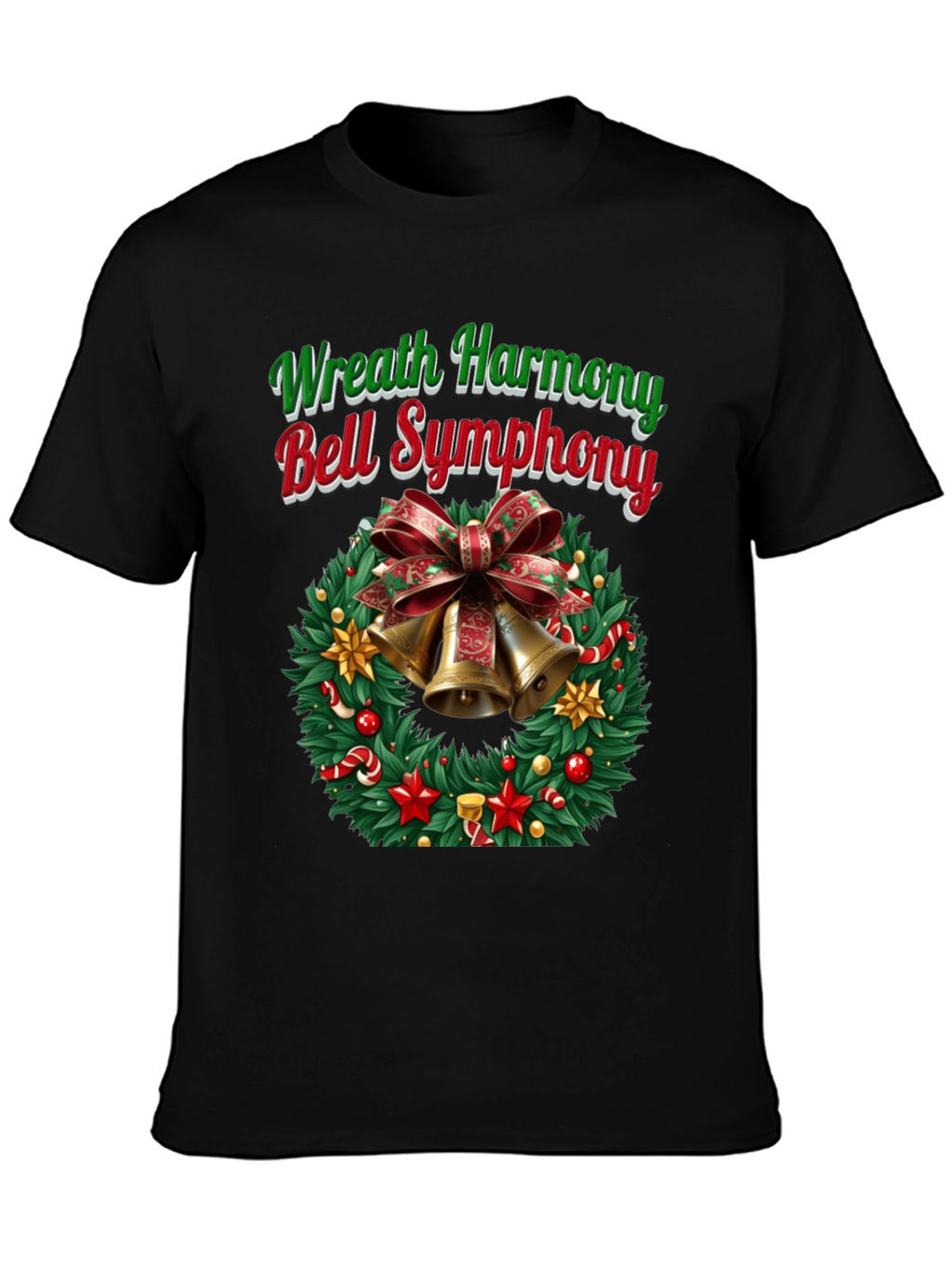 Festive Wreath Harmony Bell Symphony T-Shirt