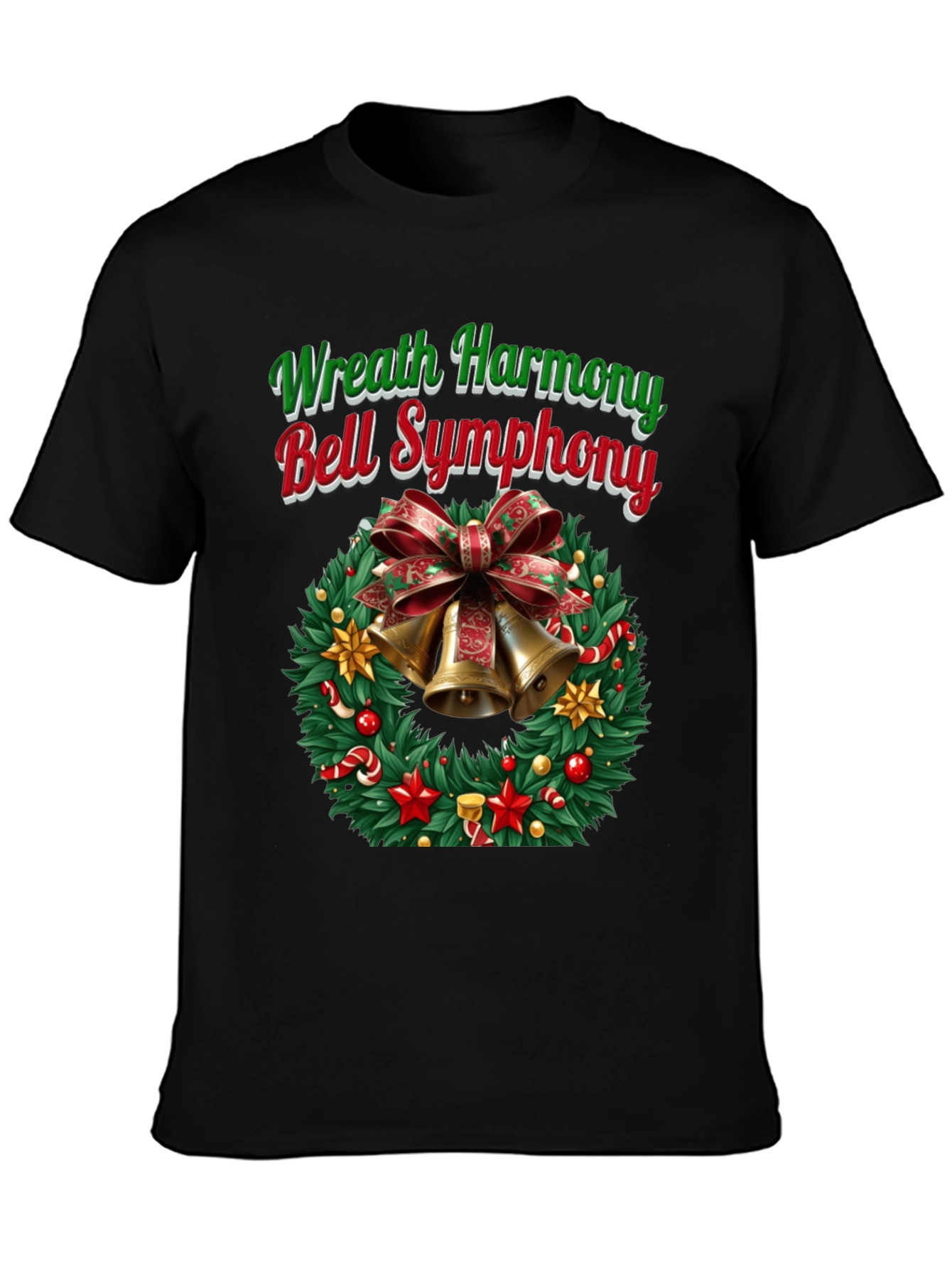 Festive Wreath Harmony Bell Symphony T-Shirt