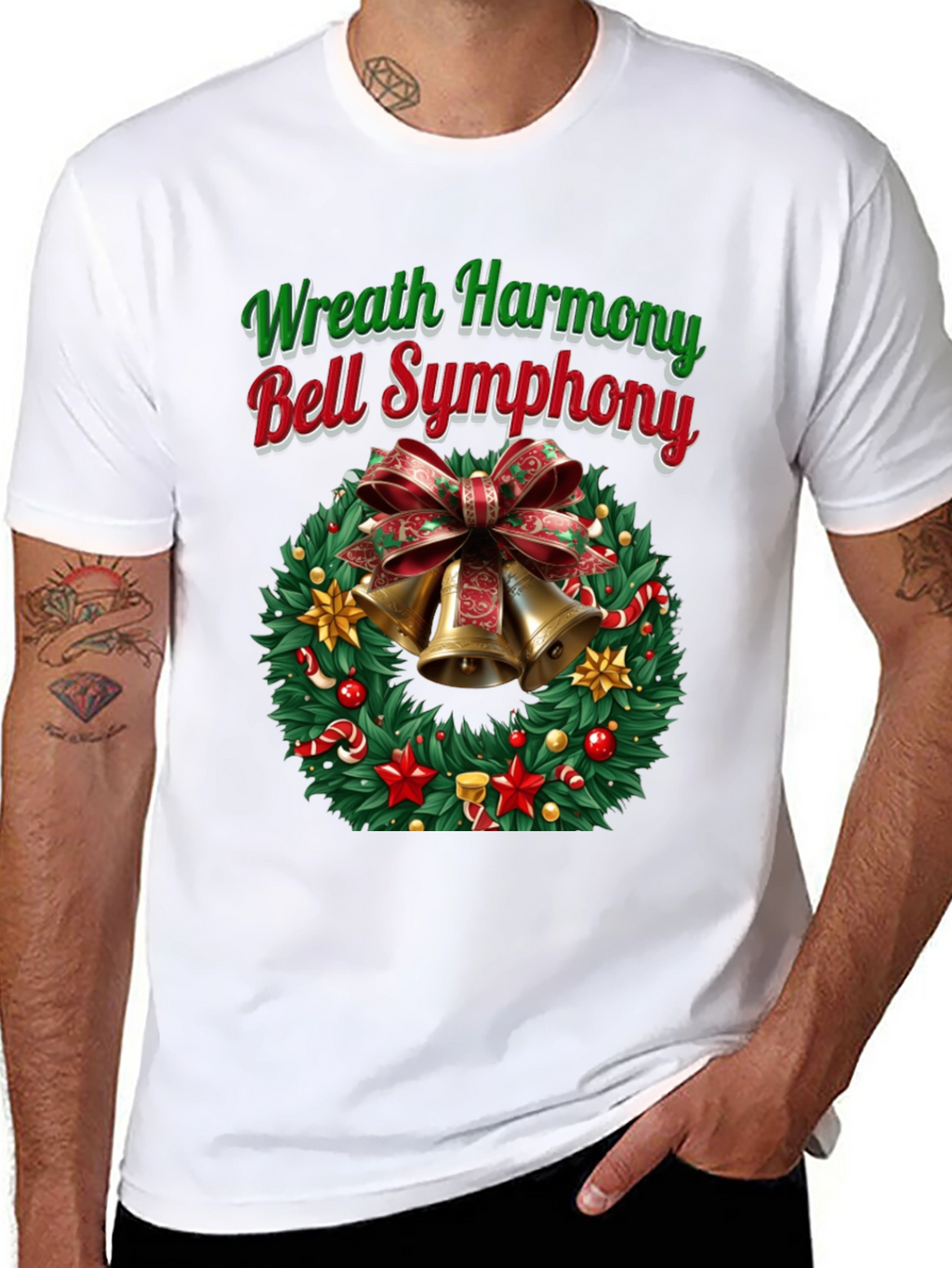 Festive Wreath Harmony Bell Symphony T-Shirt