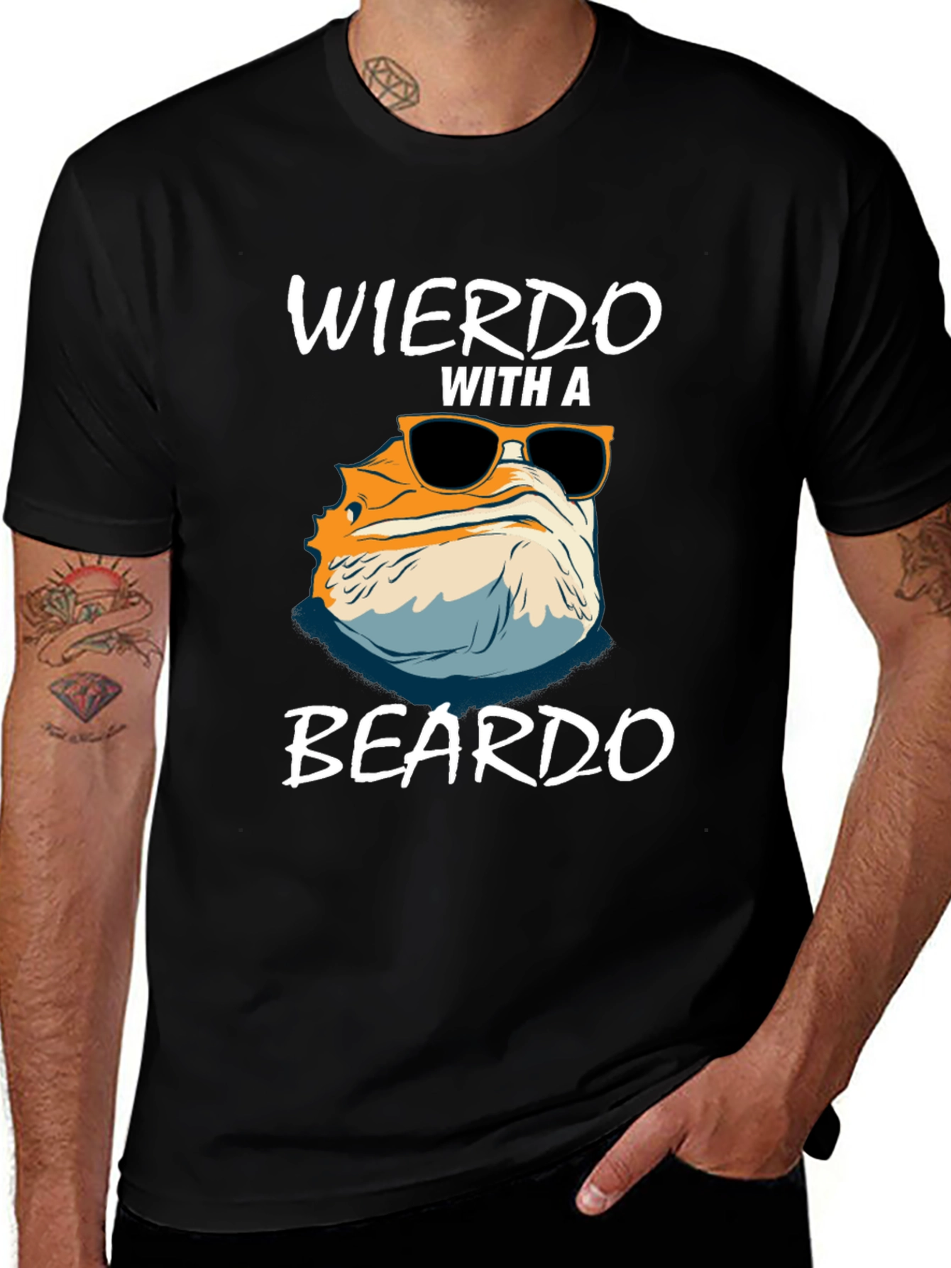 Weirdo with a Beardo T-Shirt - Bearded Dragon Tee