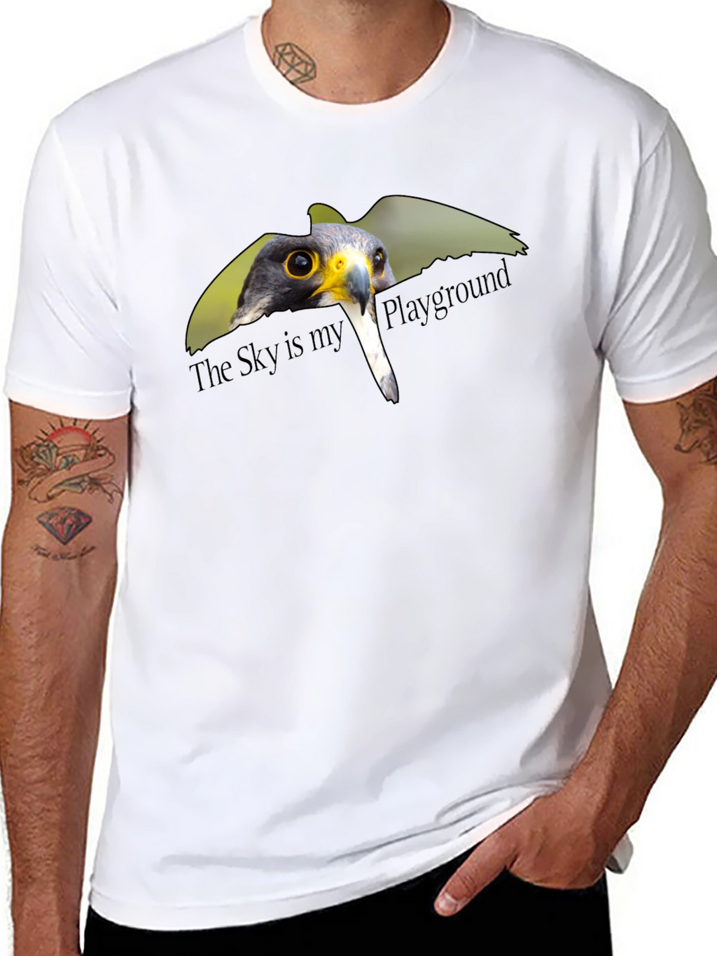 Hawk Graphic Tee: The Sky Is My Playground