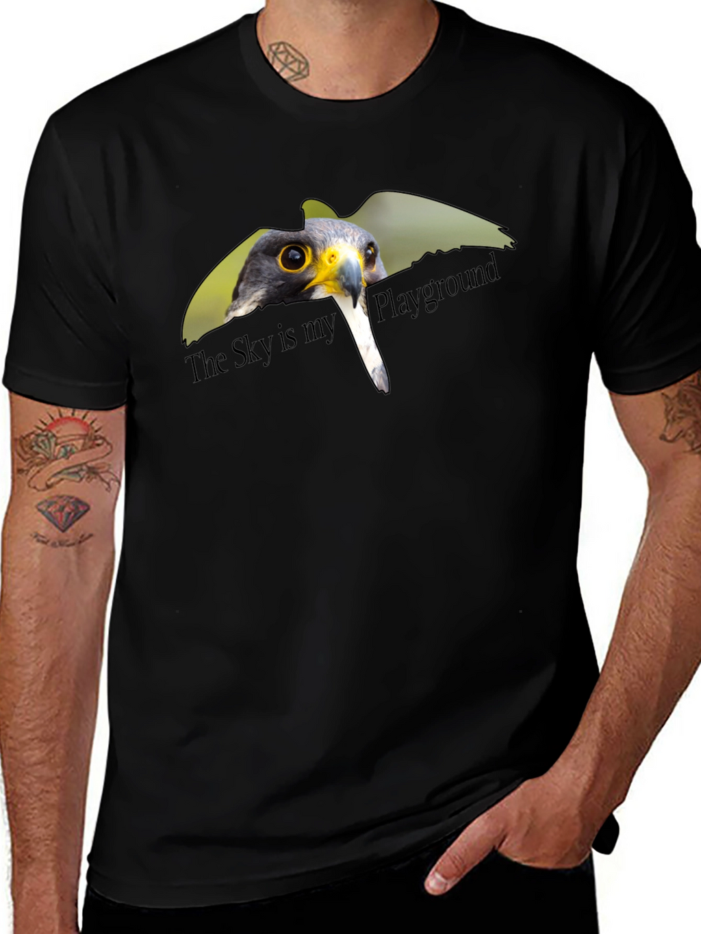 Hawk Graphic Tee: The Sky Is My Playground