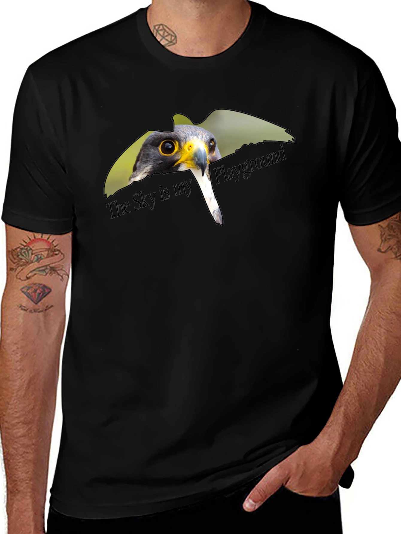 Hawk Graphic Tee: The Sky Is My Playground
