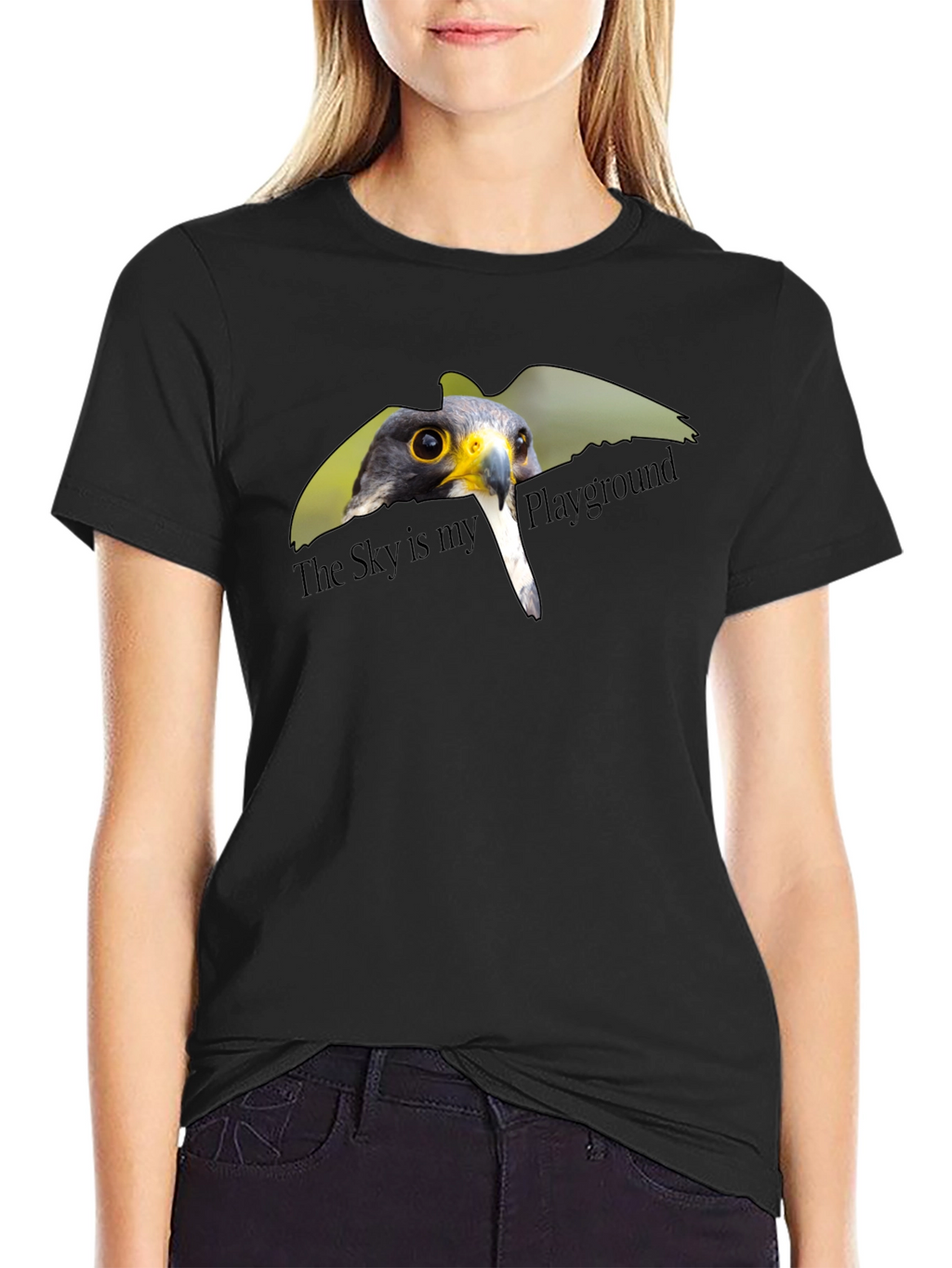 Hawk Graphic Tee: The Sky Is My Playground