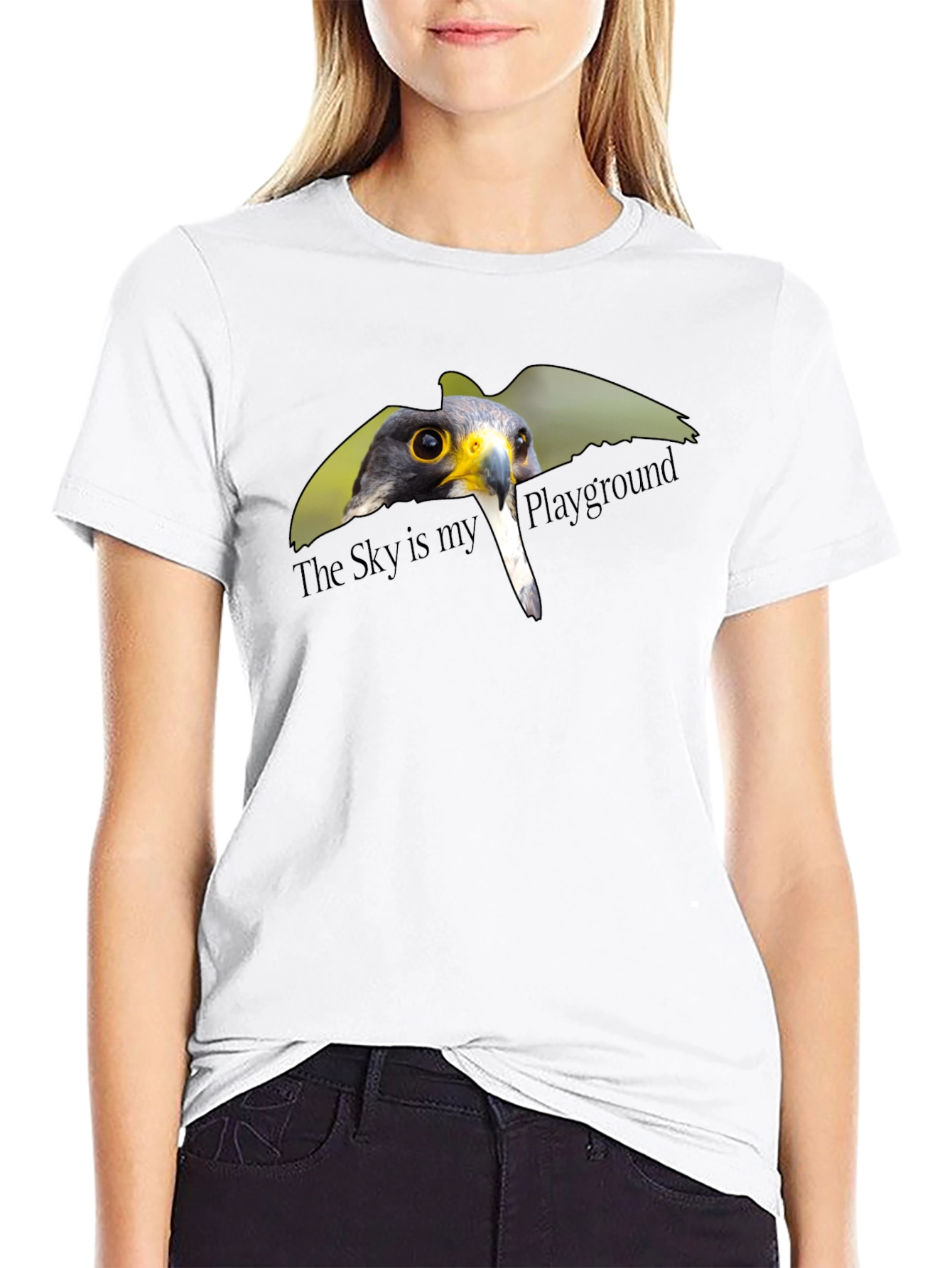 Hawk Graphic Tee: The Sky Is My Playground