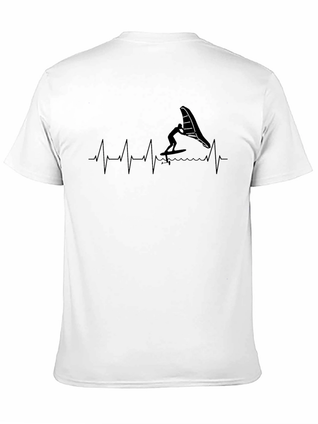 Wing Foil Heartbeat T-Shirt - Black